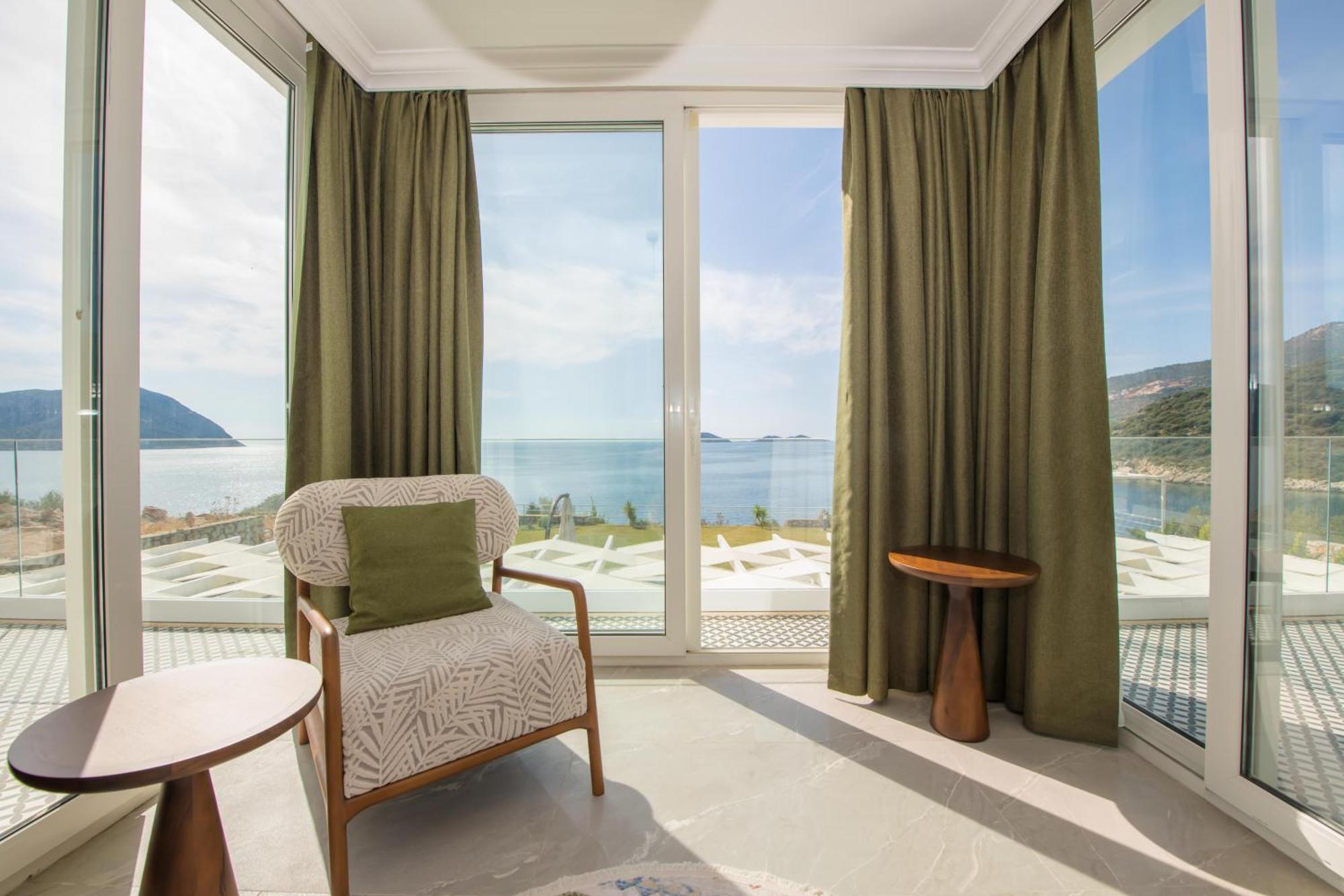 Beachfront Sari Villa With Private Swimming Pool Kalkan Esterno foto