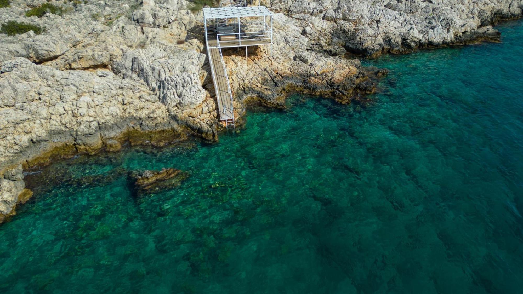 Beachfront Sari Villa With Private Swimming Pool Kalkan Esterno foto
