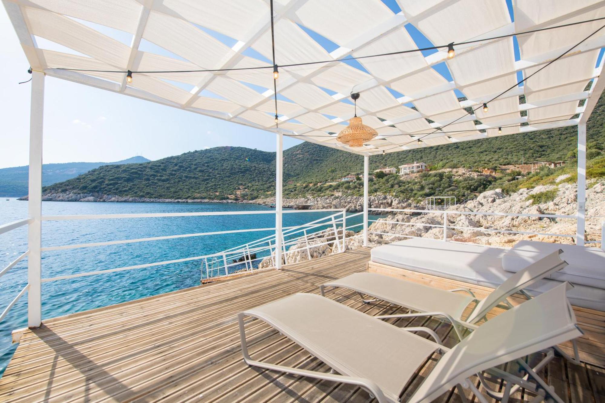 Beachfront Sari Villa With Private Swimming Pool Kalkan Esterno foto